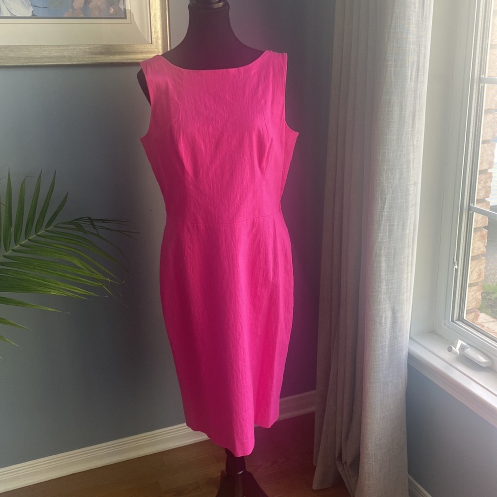 BNWT Femme Pink Linen Dress.  Size 42/US 12